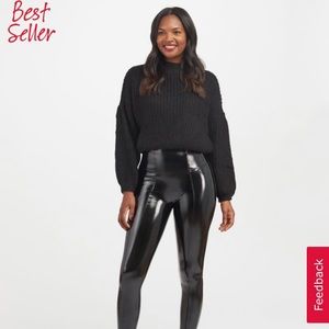 Spanx faux leather black legging! Mint condition.
